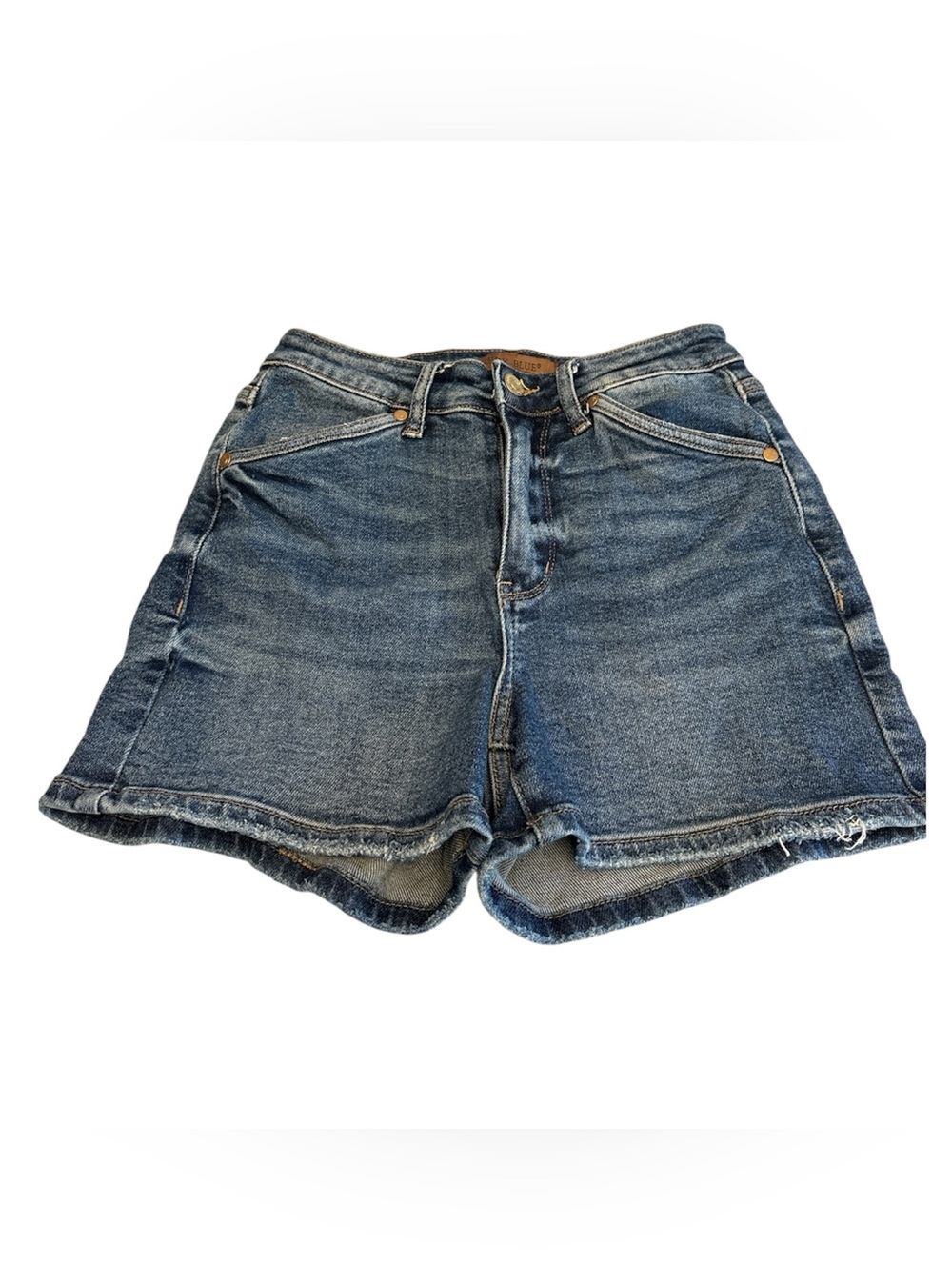 Judy Blue Medium Wash High-Rise Jean Shorts Button/Zip closure Size Small